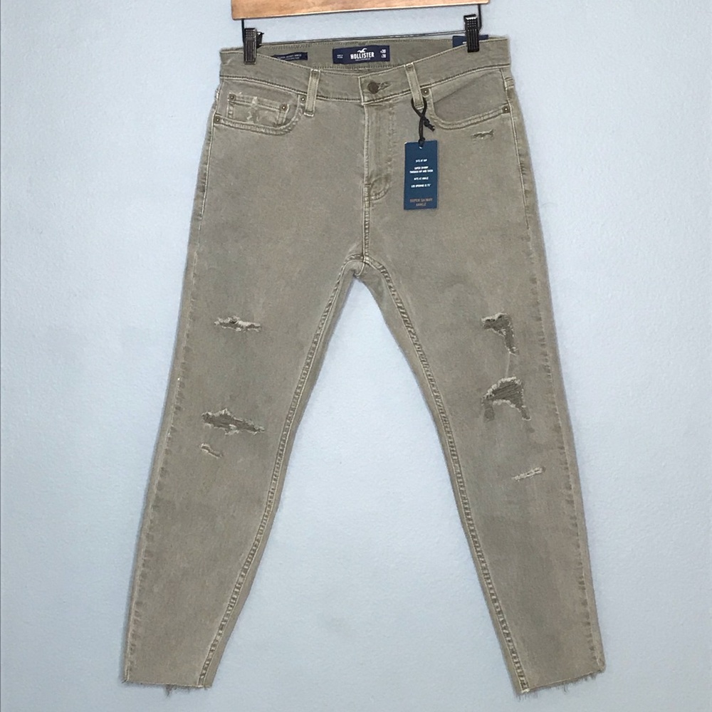 Hollister Super Skinny Ankle Destroyed Denim